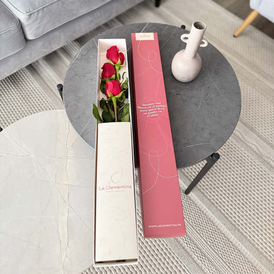 Caja Classic de 3 Rosas