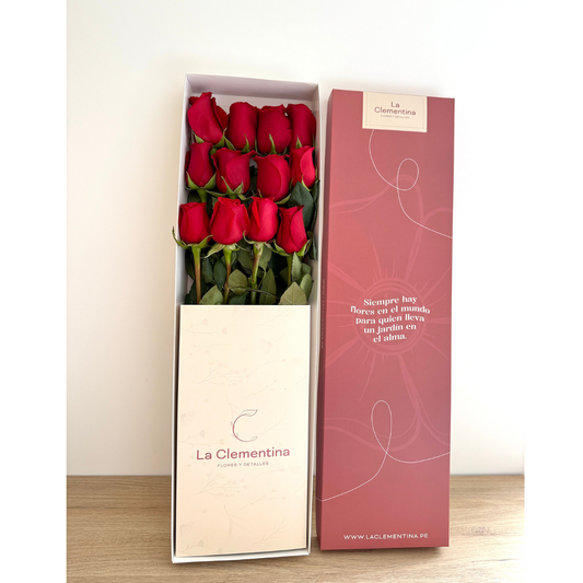 Caja Classic de 12 Rosas