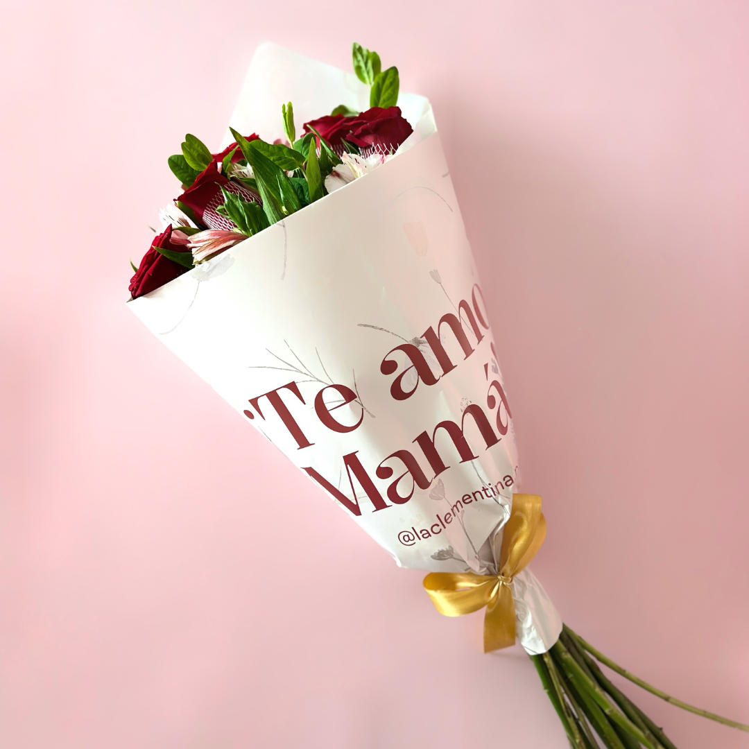 Ramo Te Amo Mamá - 12 rosas