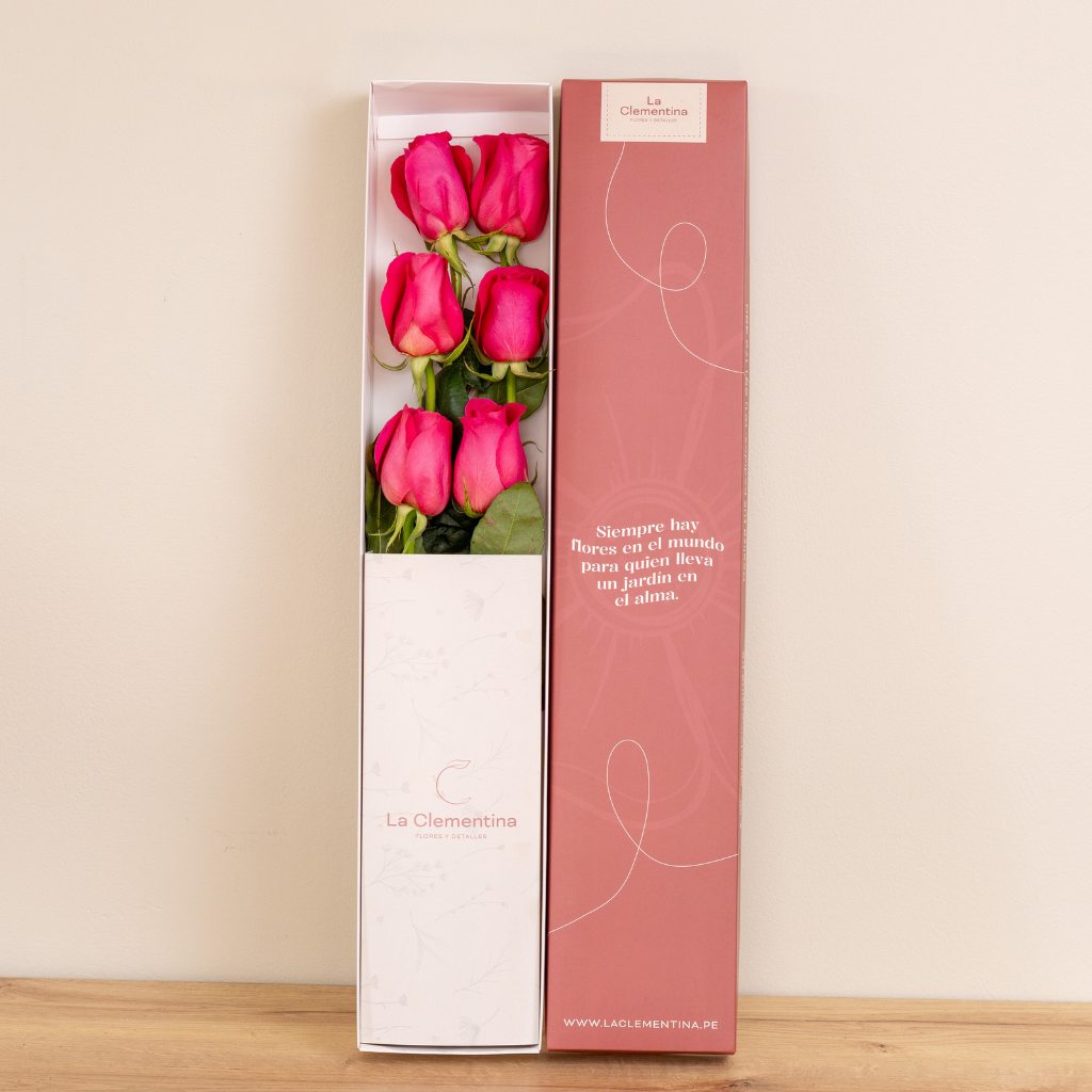 Caja Classic de 6 Rosas