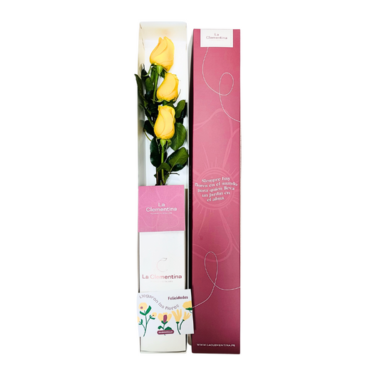 Caja Classic de 3 Rosas