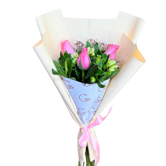 Ramo especial 3 rosas - Rosadas