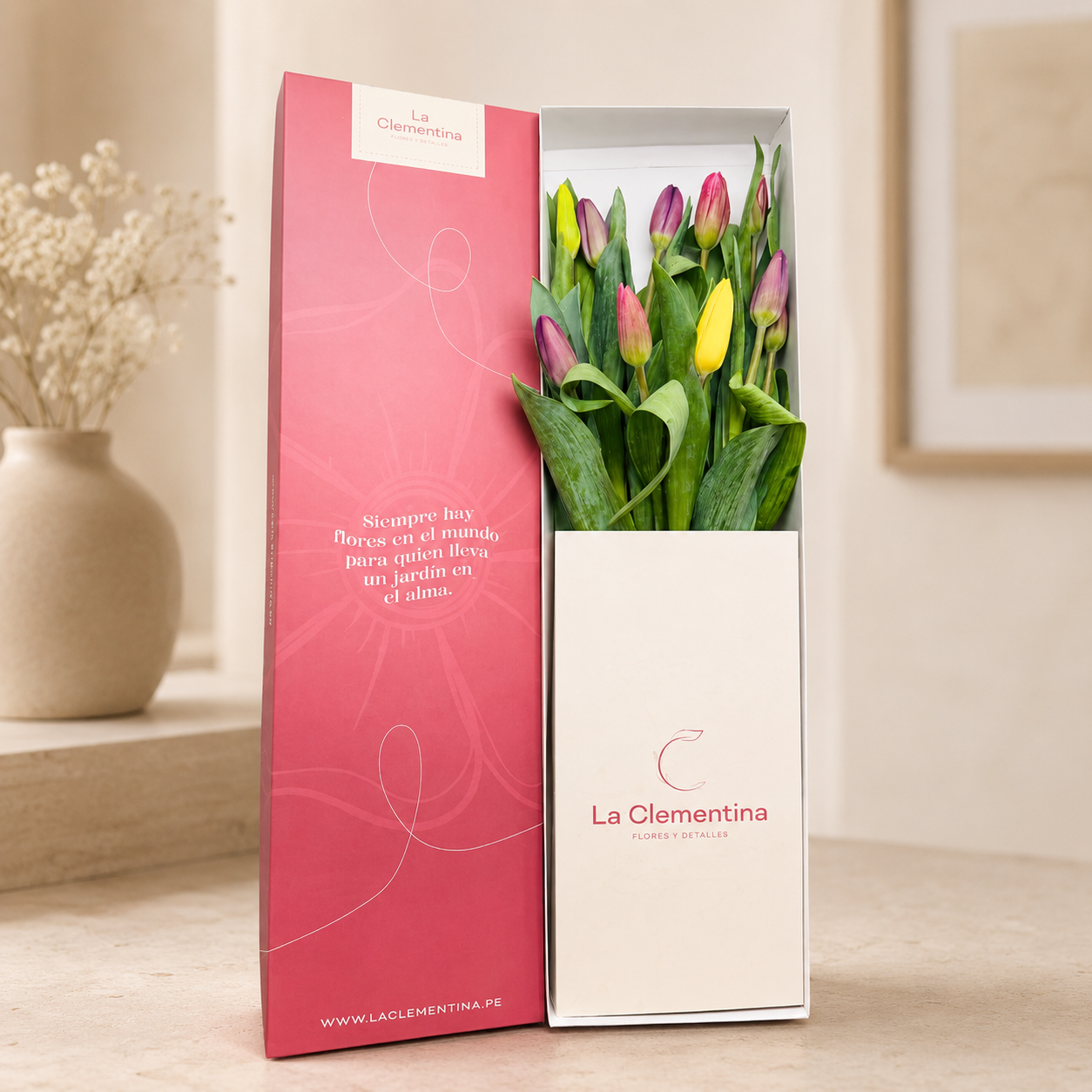 Caja Classic de 10 Tulipanes