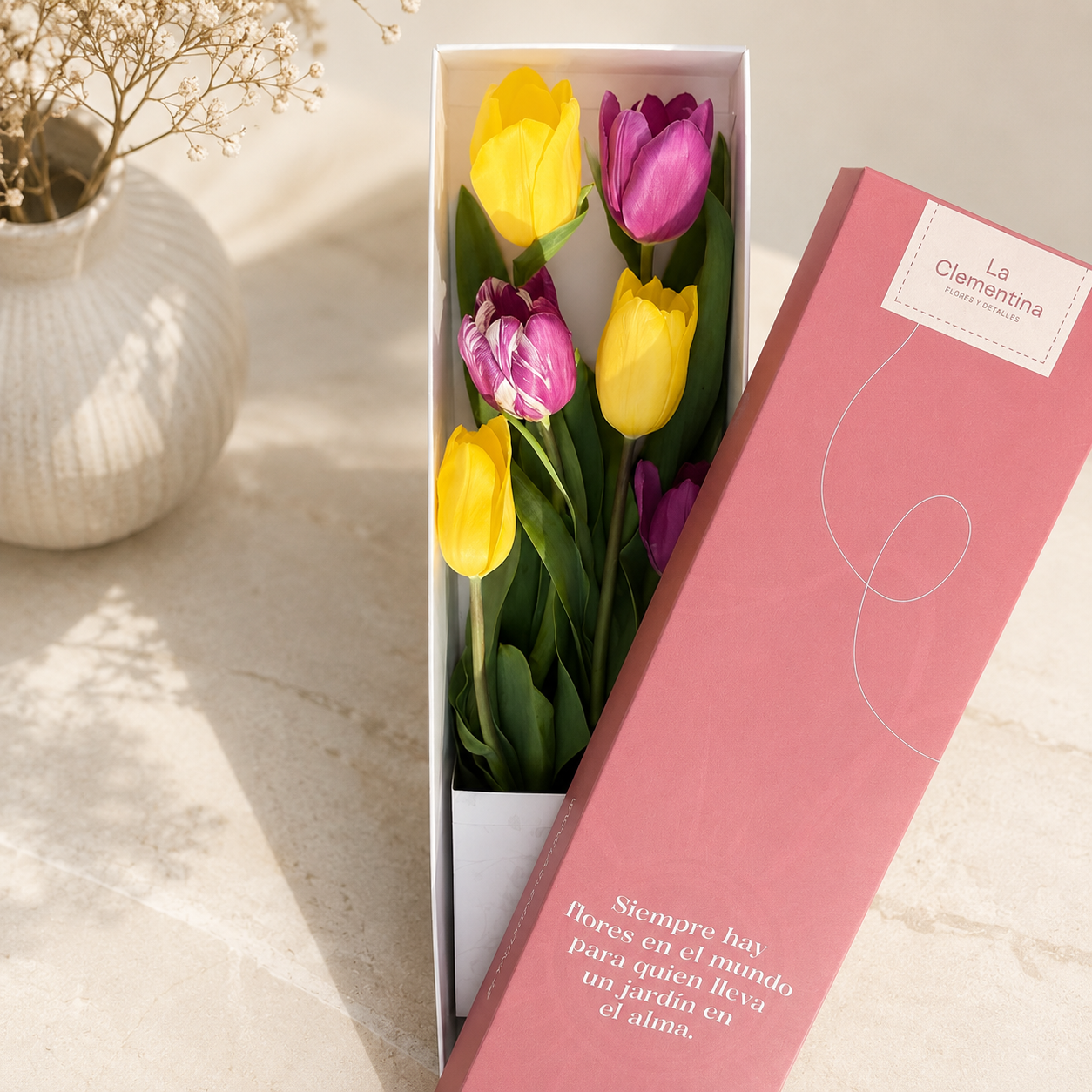Caja Classic de 6 Tulipanes