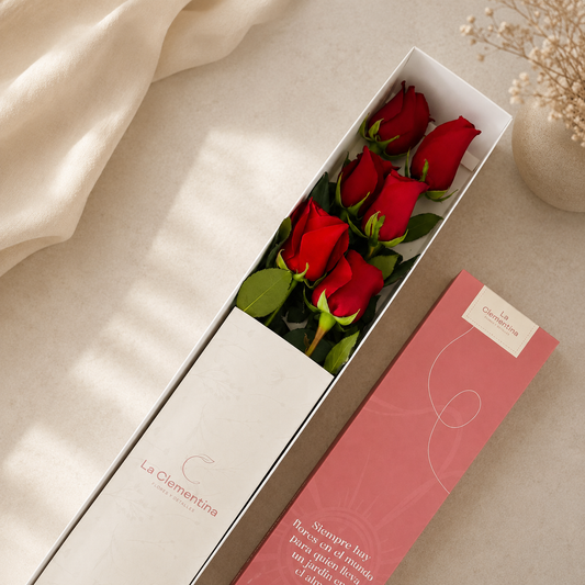 Caja Classic de 6 Rosas