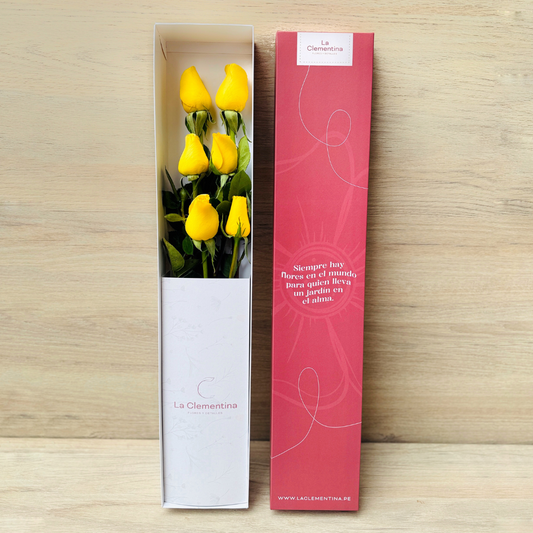 Caja Classic de 6 Rosas
