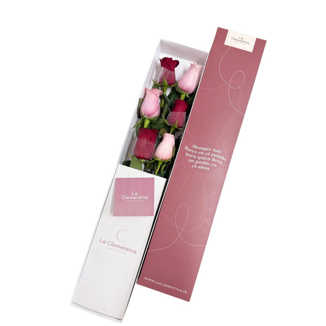 Caja Classic de 6 Rosas